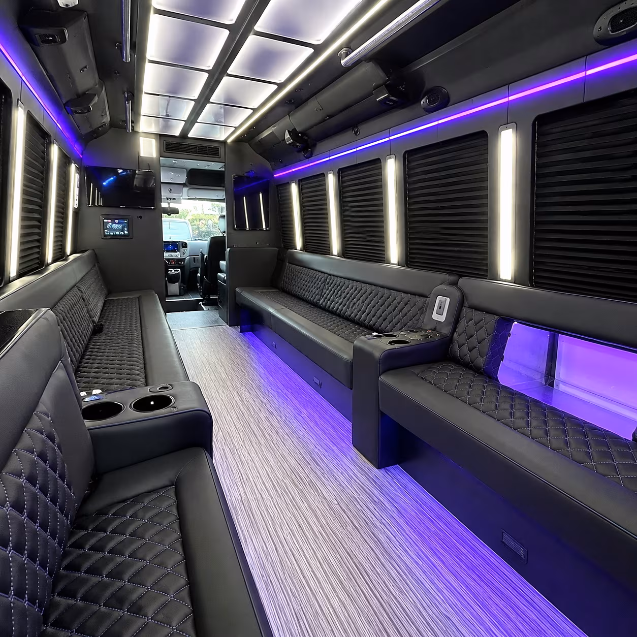 San Diego Bachelor & Bachelorette Transportation party bus interior