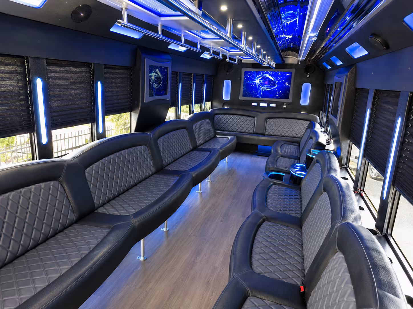 San Diego Birthday, Sweet 16, & Quinceañera Transportation party bus exterior