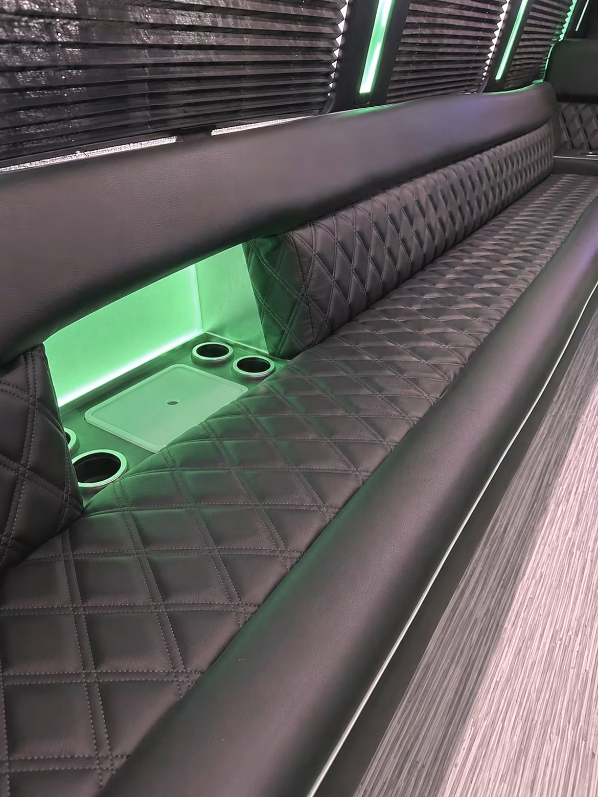 San Diego Birthday, Sweet 16, & Quinceañera Transportation party bus interior