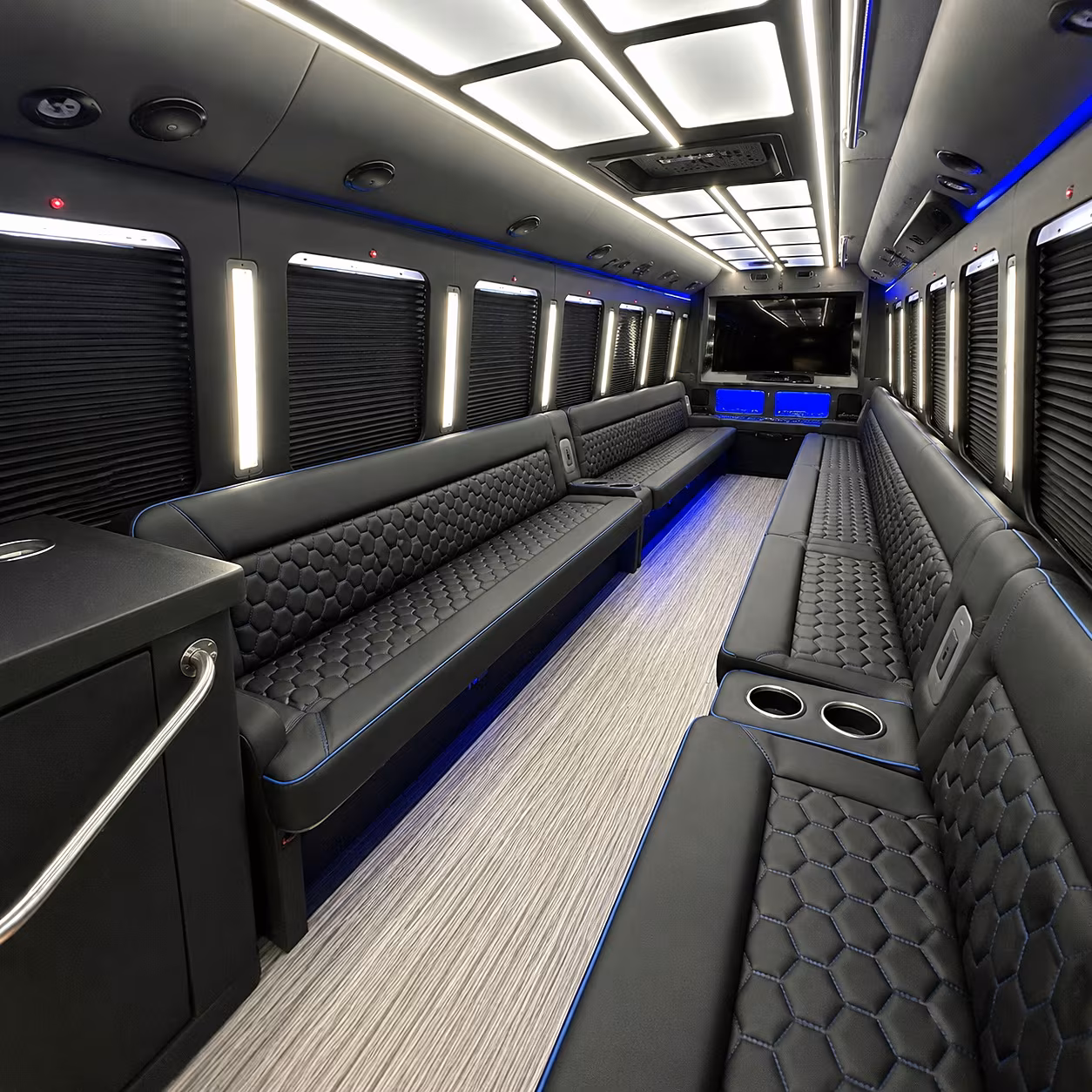 San Diego Prom & Homecoming Transportation party bus interior