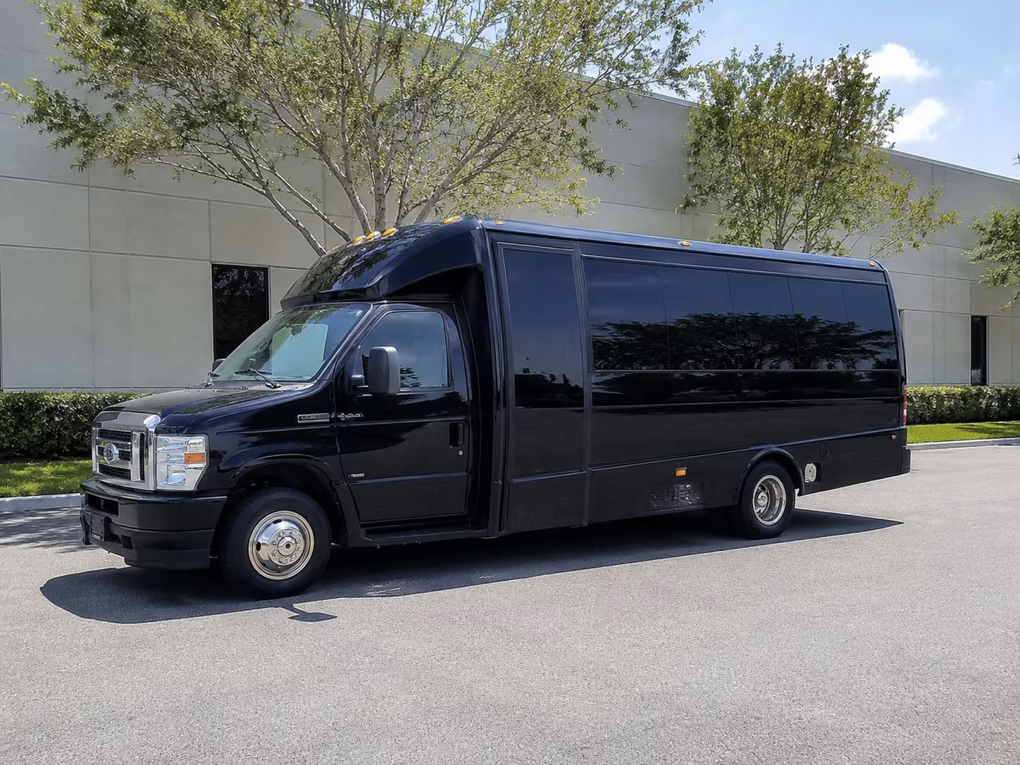 San Diego School Event Transportation party bus exterior