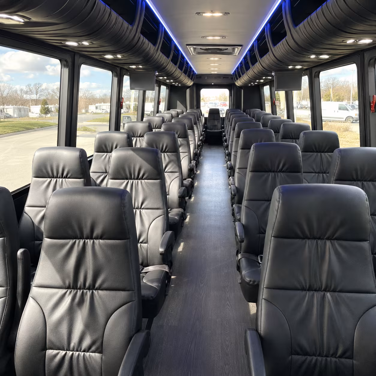 San Diego School Event Transportation party bus exterior