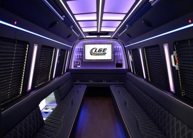 San Diego 18 Passenger Limo Bus Interior