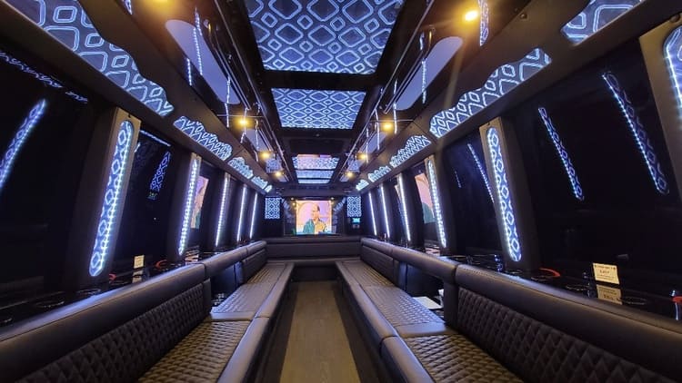 San Diego 40 Passenger Limo Bus Interior