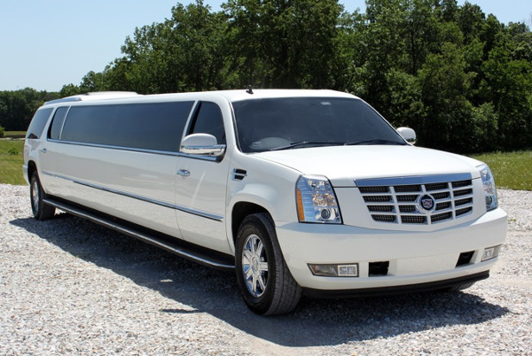 San Diego White Escalade Limo
